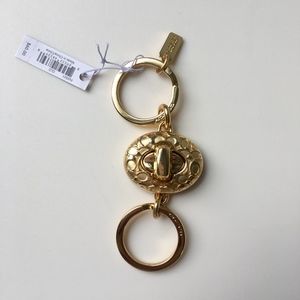 Coach Signature Turnlock Bag Charm